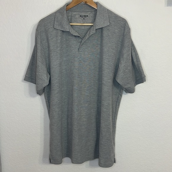 Blu Rock Heather Gray/Grey Short Sleeve Pique Polo in XL - Picture 1 of 13